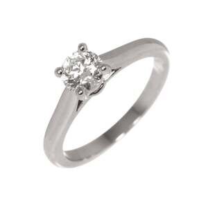CARTIER Silver Diamond Ring #48